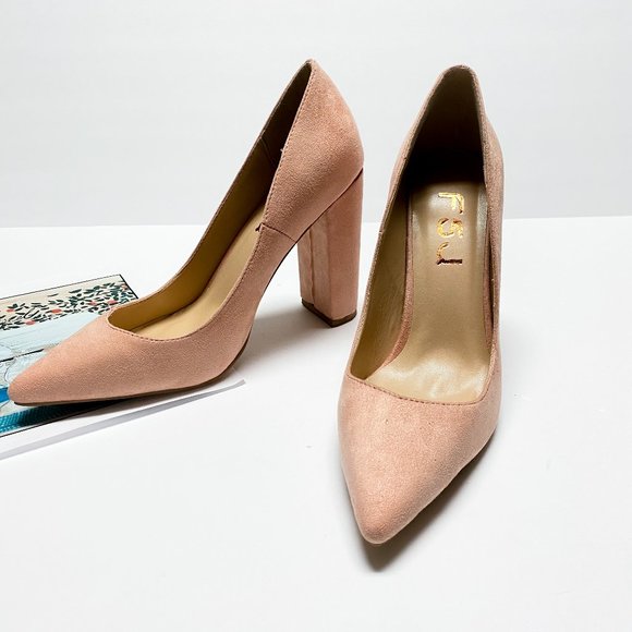 FSJ Shoes - FSJ Elegant Pointed Toe Block High Heel Pumps